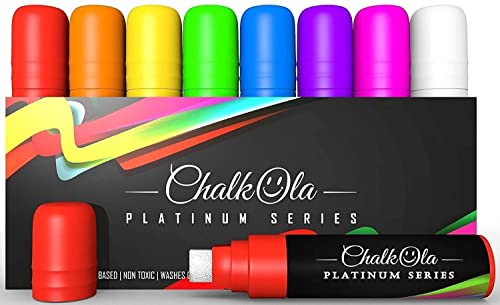 Chalkola 8 Bright 15mm and 5 White Variety Markers Bundle - WoodArtSupply