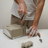 ReArt Natural Air-Dry Clay, Baking Clay, Low Fire Pottery Clay10LBs with 40 Pcs Pottery Tools Clay Sculpting Tool Set, All-Purpose Modeling Clay ReArt