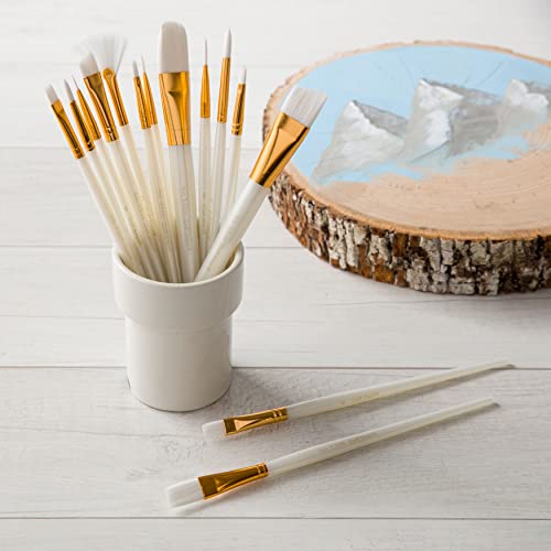 White Taklon 15 Piece Brush Pack by Craft Smart® Craft Smart