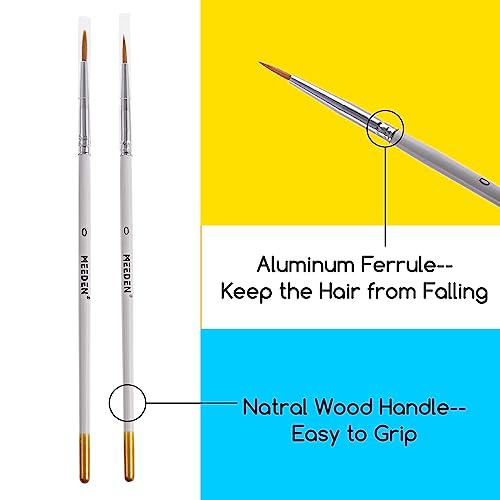 MEEDEN Detail Paint Brush Set - 12 Miniature Art Brushes for Fine Detailing & Art Painting - Acrylic, Watercolor, Oil - Miniatures, Models, Airplane MEEDEN