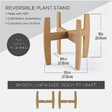 Plaid Plant Stand, Konnectz Unfinished Reversible, Easy to Assemble Wood Surface Perfect for DIY Arts and Crafts Projects, 61802 Plaid