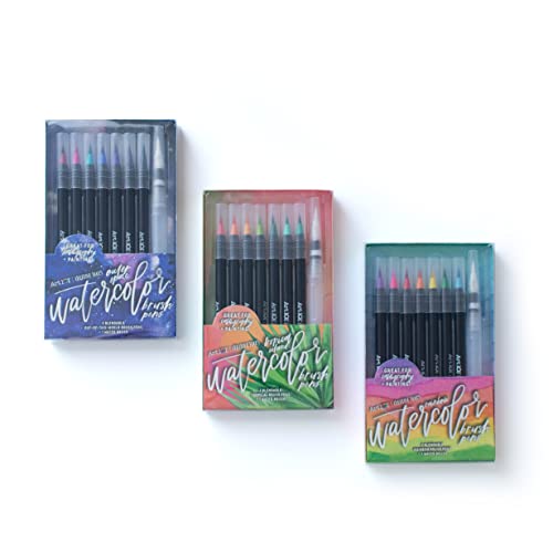 Art 101 Creative Tools Brush Pens, Assorted, 8 Pens/Pack, 3 Packs/Carton (73024) Art 101 USA