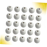 Tofficu 1000 Pcs Wooden Round Balls Unfinished Loose Beads Wood Balls DIY Wood Craft Beads Natural Beads Wooden Beads Bulk Wooden Slices Dics Log Tofficu