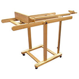 Mont Marte Tilting Studio Wooden Floor Easel. Height Adjustable Extra Large H-Frame Featuring a Large Tilt Range. Castor Wheels Allow Easy Movement MONT MARTE