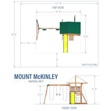 Backyard Discovery Mount McKinley All Cedar Wood Swing Set, Playground for All Kids Age 3-10, Rock Wall, Wave Slide, Fort, Double Rock Climber and Backyard Discovery