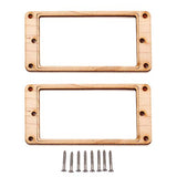 SUPVOX Pickup Frame Maple Wood Plastic Humbucker Mounting Ring with 8 Screws for Musical Instrument Guitar Bass GB305P (Golden) 2pcs SUPVOX