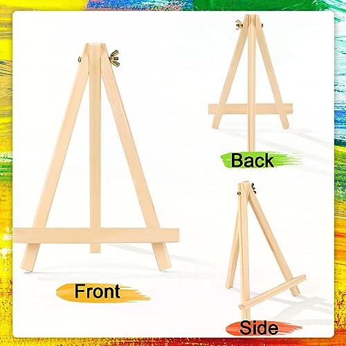 12 Pack 9 Inch Wood Easels, Easel Stand for Painting Canvases, Art, and Crafts, Tripod, Painting Party Easel, Kids Student Tabletop Easels for AROIC