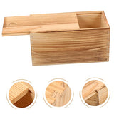 COHEALI 5pcs Box earring storage case sliding cover wooden drawers old fashioned desk top decor Headband decorative wood jewelry rack unfinished COHEALI