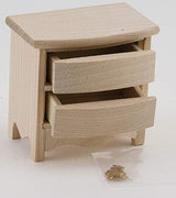 Dollhouse Miniature Night Stand (Unfinished) Classics by Handley