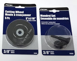 Metal Cut Off Wheels Kit for Air Die Grinder and Drill, 3-Inch Diameter, 1/16-in Thick ROK Power Tools