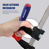 WORKPRO 12-Inch Steel Bar Clamps Set, 2-pack Quick-Release Clutch Style Bar Clamps with 2-1/2" Throat, Micro-Adjustment Handle and 600 lbs Load WORKPRO