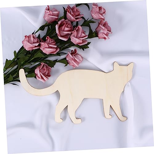 TEHAUX Unfinished Wood Cutouts Wood Chips for Crafts Unfinished Wood Ornaments Wooden red Deer Graffiti TEHAUX