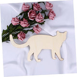 TEHAUX Unfinished Wood Cutouts Wood Chips for Crafts Unfinished Wood Ornaments Wooden red Deer Graffiti TEHAUX