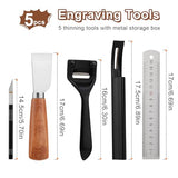 TLKKUE Leather Skiver Carving Knife Metal Sharp Skiving Beveler Tools Safety Beveler Leather Cutting Tool for Bag Wristband Belt Leather DIY Craft TLKKUE