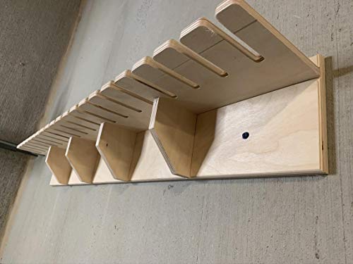 Factory Crafts Bar Clamp Tool Holder Organization Storage Rack Wood Shelf Organizer 20-Slot Birch Plywood Factory Crafts