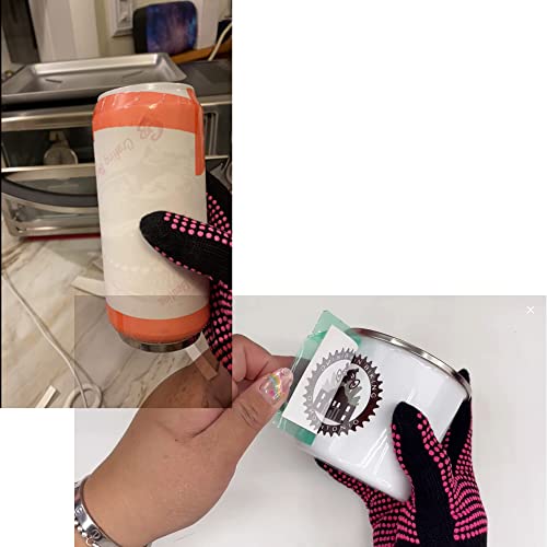 Dielianyi Heat Resistant Gloves for Convection Oven Making Sublimation tumblers Sublimation Heat Transfer Process Silicone Bump Glove with 2 Rolls - WoodArtSupply