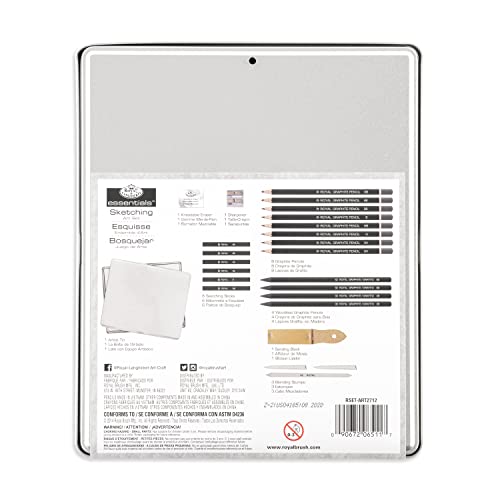 Royal & Langnickel Essentials(TM) Sketching Art Set W/Tin Blue, 1 count (pack of 1) Royal & Langnickel