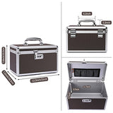 Locking Medication Box with Portable Storage Case, Childproof Medicine Lock Organizer, 12.2''x 7.2''x 7.6'', Lockable Empty First Aid Storage HEWEI WORKS