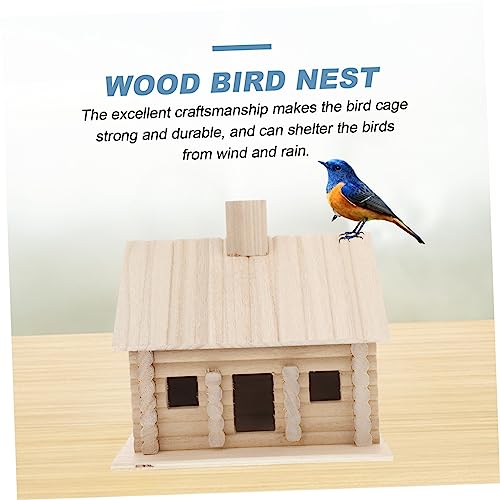 Yardwe Wooden Bird House Home Decor Bird House Crafts Woodsy Decor