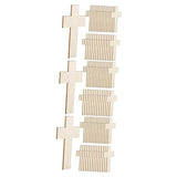 SEWACC 90 Pcs Easter Cross Holy Thursday Decoration Blank Wood Cutouts Unfinished Wood Cross Cutouts Wood Disc Unfinished Cross Cutouts Wood Chips SEWACC