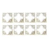 Exceart 100pcs Unfinished Wood Slices Wooden Book Corner Protectors DIY Craft Wood Embellishments for Scrapbooking Album Menu Home Wedding Decoration EXCEART