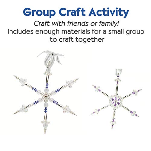 Creativity for Kids Beaded Snowflake Ornaments - Create 6 DIY Ornaments - Holiday Crafts for Kids, Christmas Activities for Girls and Boys Ages 8-12+ - WoodArtSupply