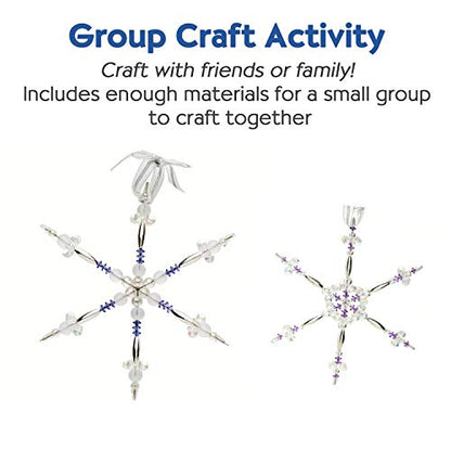 Creativity for Kids Beaded Snowflake Ornaments - Create 6 DIY Ornaments - Holiday Crafts for Kids, Christmas Activities for Girls and Boys Ages 8-12+ - WoodArtSupply