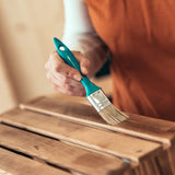 LEISURE ARTS Good Wood Wooden Half Crate craft caddy in unfinished pine for storage wood crates, Large decorative boxes and centerpieces for the home LEISURE ARTS