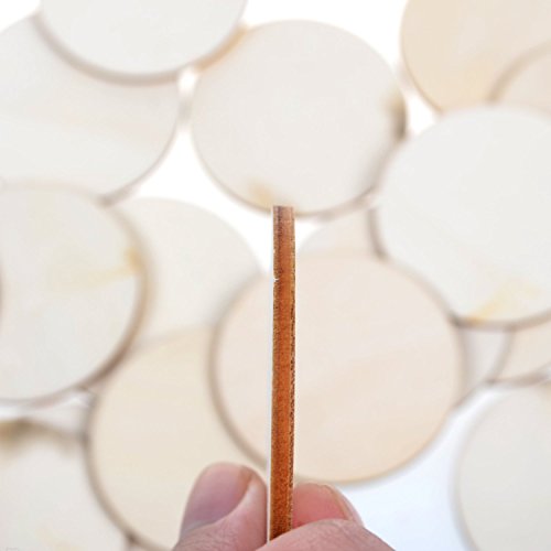 40-Piece 2" Round Disc Unfinished Wood Cutout Circles for Creating Jewelry Painted Christmas Tree Decorated/Craft Projects JDYYICZ