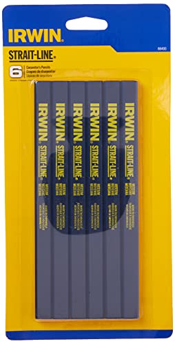 IRWIN Carpenter Pencil, Medium Lead, 6-Piece (66400) - WoodArtSupply