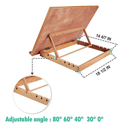 Falling in Art Large 5-Position Wood Drafting Table Easel Drawing and Sketching Board, 23 2/9 Inches by 16 1/2 Inches - WoodArtSupply