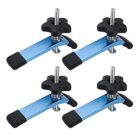 POWERTEC 71168-P2 T-Track Hold Down Clamp, 5-1/2” L x 1-1/8” W, 4 Pack, T Track Clamps for Woodworking POWERTEC