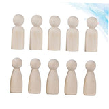 VILLCASE 40pcs DIY Wood Doll Nativity Toys for Kids Doll Bodies for DIY Unfinished Wooden Peg Dolls Painting Wood Figure Paint kit for Kids Wooden VILLCASE