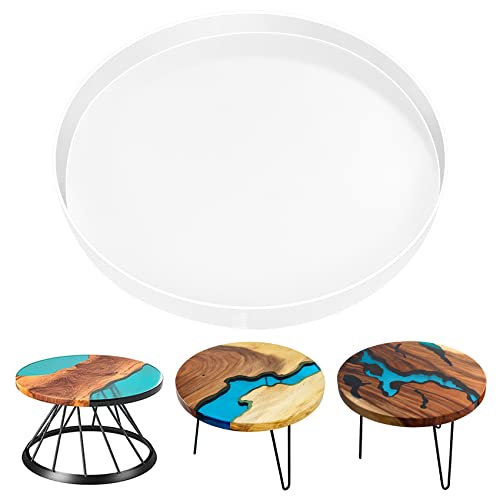 24" Large Resin Table Molds, Large Resin Mold Round Silicone,Epoxy Table Mold for Charcuterie Board, River Resin Coffee Table, DIY Art Home