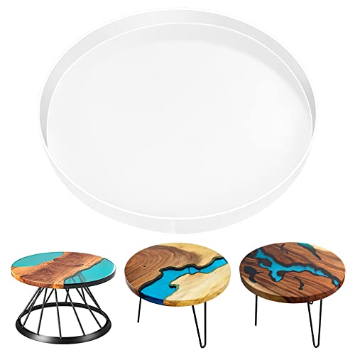 24" Large Resin Table Molds, Large Resin Mold Round Silicone,Epoxy Table Mold for Charcuterie Board, River Resin Coffee Table, DIY Art Home - WoodArtSupply