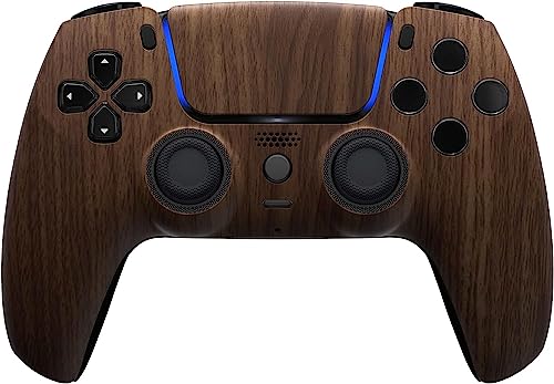 Custom Wireless Controller Compatible with PS5 - Multiple Designs Available (PS5 Wood) - WoodArtSupply