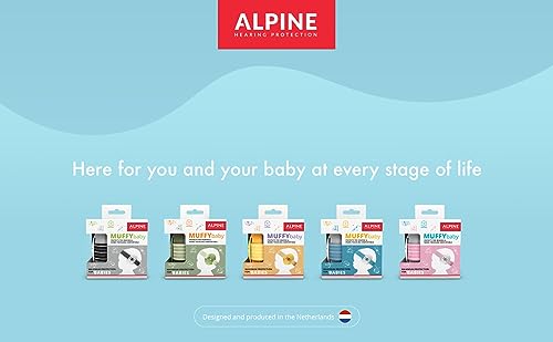 Alpine Muffy Baby Ear Protection for Babies and Toddlers up to 36 Months - CE & ANSI Certified - Noise Reduction Earmuffs - Comfortable Baby Alpine
