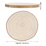LEXININ 10 Pack 7-8 Inches Natural Round Wood Slices, Unfinished Rustic Wood Slices, Large Wooden Circles for Weddings, Table Centerpieces, Crafts, LEXININ