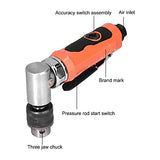 Right Angle Air Drill Alloy Steel Power Air Angular Drilling Machine 1500rpm Pneumatic Drill Elbow Head Manual Tool (American style) LiebeWH