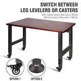 Olympia Tools 48in Adjustable Height Workbench, w/ 14 Levels of Height Adjustment & Heavy Duty Mobile Work Bench for Garage Home Office Olympia Tools