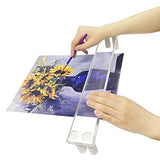 Falling in Art 17Inches Artist Leaning Bridge Hand Rest, Transparent Acrylic Wrist Leaning Bridge with Adjustable Height, Art Drawing Tool for Falling in Art