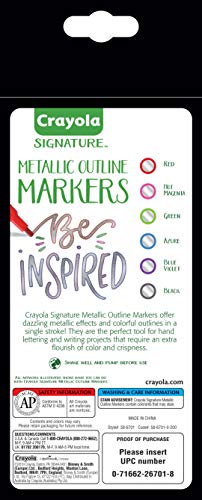 Crayola Metallic Markers, Art Supplies, 8 Count, Colors May Vary