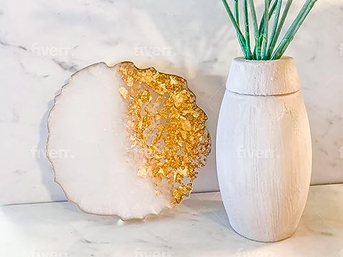 Gold Leaf Flakes 10 Grams,Gold Paper,Gold Leaves for Crafts,Gold Foil Flakes-Gold Leaf for Resin-Foil Craft Sheets-Gold Flakes for Crafts- Nail GGS GENIUS GOOD SUPPLIES