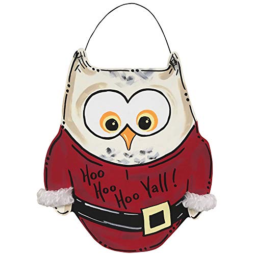 Owl Cutout Unfinished Wood Animal Nursery Kids Room Seasonal Door Hanger MDF Shape Canvas Style 3 - WoodArtSupply