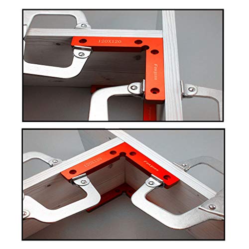 2 Pieces 90 Degree 4.7" x 4.7" Positioning Squares, Aluminium Alloy Corner Clamping Square, Right Angle Clamps Woodworking Carpenter Tool Beikalone