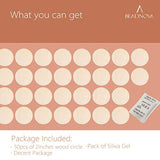 BEADNOVA Round Wood Circle Natural Unfinished Wooden Discs Plywood Circles Cutout for DIY Crafts (2 Inch, 50 Pieces) BEADNOVA