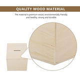 Toyvian 3Pcs DIY Unfinished Wooden Piggy Bank Wood Coin Bank Wood Change Box Paint Decorate Assembly Box Craft Kits for Kids Adult Gift Table Toyvian