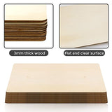 FSWCCK 10 Pack 3MM 1/8" x 12" x 12" Craft Wood, Plywood Board Basswood Sheets, Perfect for DIY Projects, Drawing, Painting, Laser, Wood Burning, Wood FSWCCK