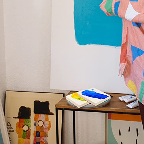 FSWCCK 10 Pcs 6x6 Wood Panel Boards, Unfinished Wood Canvas Wooden for Crafts, Painting Canvas, DIY Art Projects, Pouring, Arts Use with Oils, FSWCCK