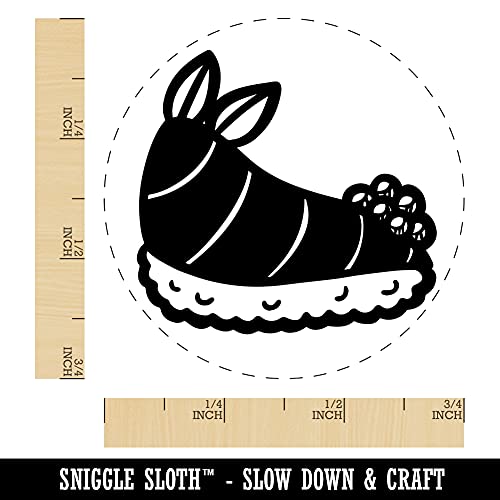 Funny Sea Bunny Shaped Sushi Nudibranch Rubber Stamp for Stamping Crafting Planners - 3/4 Inch Small Sniggle Sloth